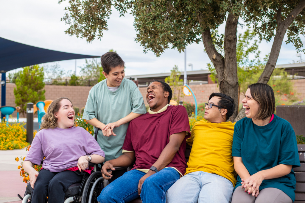 Group of adults with developmental disabilities